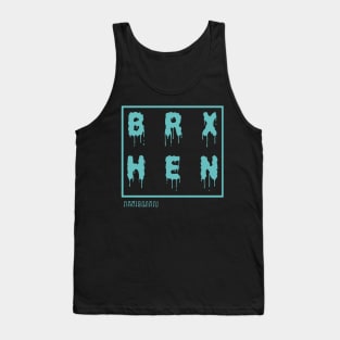 Cryptic dipping blue  alphabets letters Tank Top